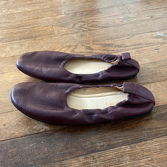 Women’s M. GEMI leather flats eggplant purple size 37 - Picture 5 of 6